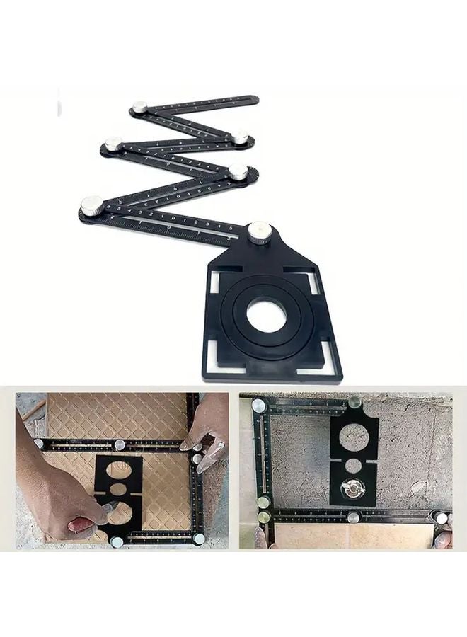 Heavy Duty Aluminum Alloy Multi Angle Measuring Ruler 3 Hole System Foldable 1pc - Image 5