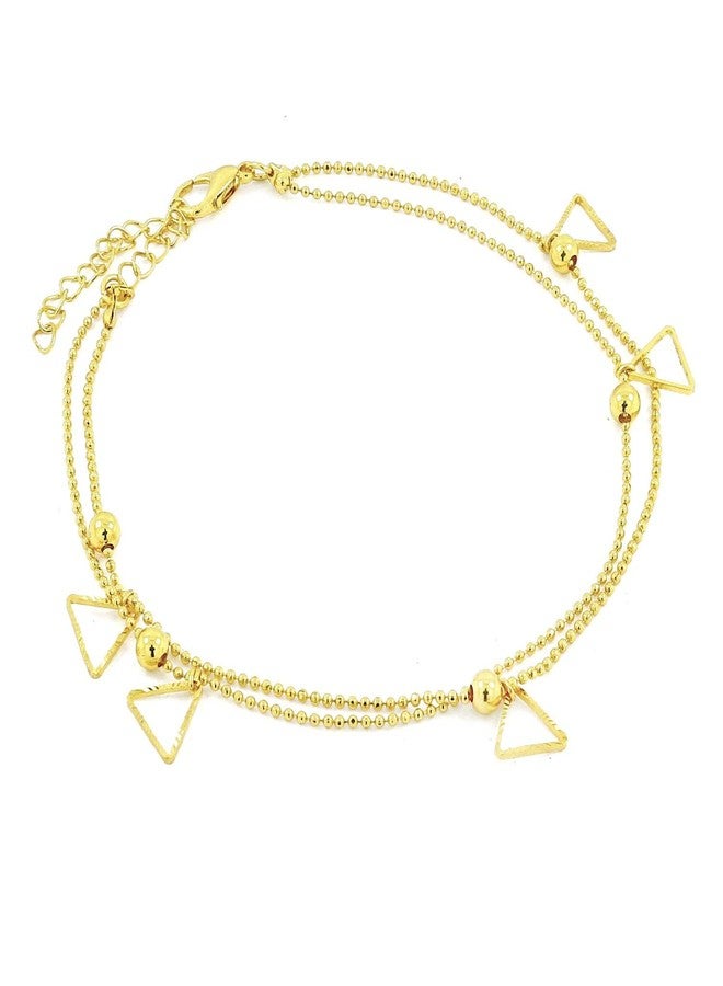 ZIVOM® Geometric Indo Western Dainty Delicate Charms Single Leg Anklet Payal For Women Girls - Image 1