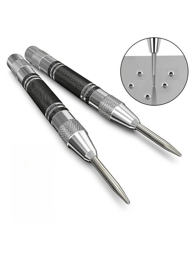 2pcs Automatic Center Punch Tool Adjustable Spring Locator for Woodworking Metal Drilling - Image 5