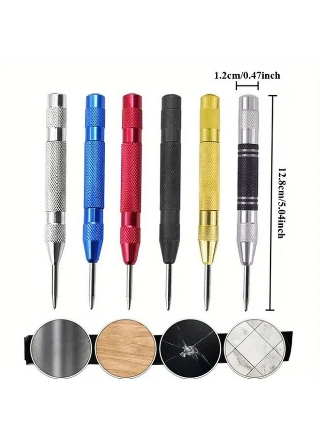 2pcs Automatic Center Punch Tool Adjustable Spring Locator for Woodworking Metal Drilling - Image 3