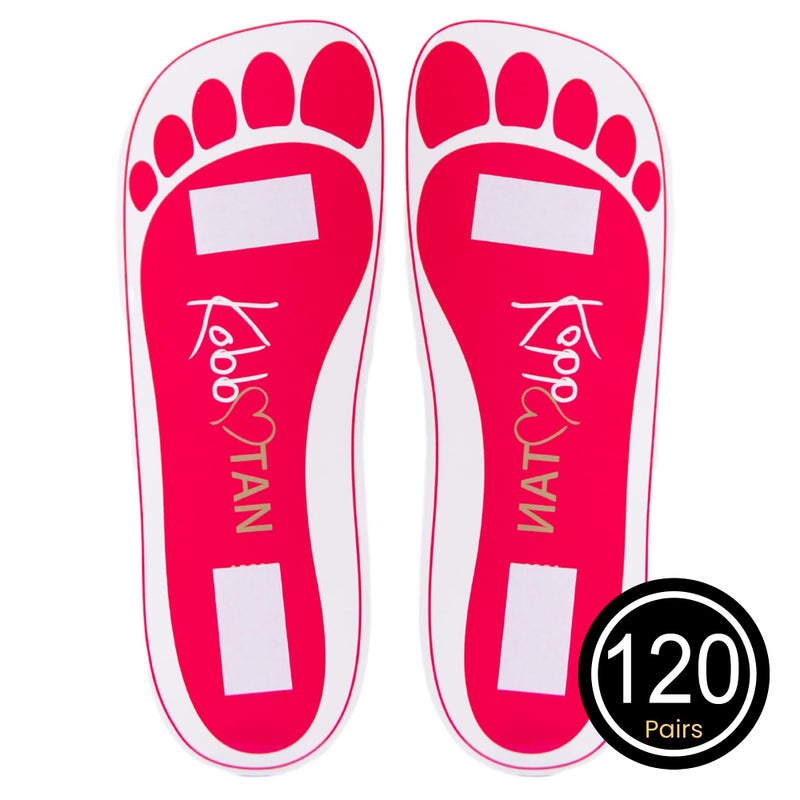 KOBBTAN 120 Pairs(240feets) Spray Tan Feet Pads Disposable & Economic Feet pads for Spray tanning,Use in Tanning booth,Sunless Tanning at Home or Beauty Salon-Non Slip- Comfortable-Hygienic-Ultra Bronzing - Image 2