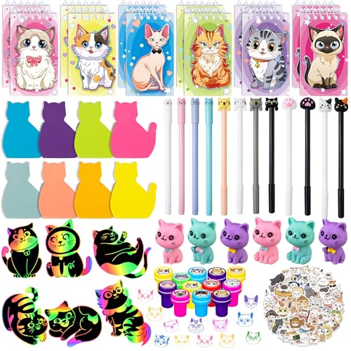 DMIGHT Cat Party Favors Cat Themed Party Supplies Goodie Bag Stuffers Fillers for PET Party Classroom School Reward Gift Prizes Goodie Bags Stuffers Visit the Store - Image 1