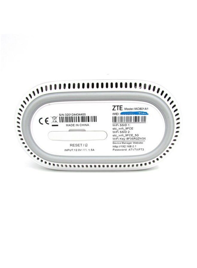 اس تي سي راوتر 5G زد تي اي MC801A1 واي فاي 6، سرعة تصل الى 3600 ميغا بت بالثانية، نانو سيم، يعمل علي جميع الشبكات أبيض أبيض - Image 4