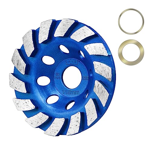 SALI Diamond Concrete Grinding Wheel 4 1/2 inch for Polishing and Cleaning Stone Concrete Surface, Cement, Marble, Rock, Granite, and Thinset Removing, Angle Grinder Segment Wheels Cup 115 * 22.2MM - Image 1