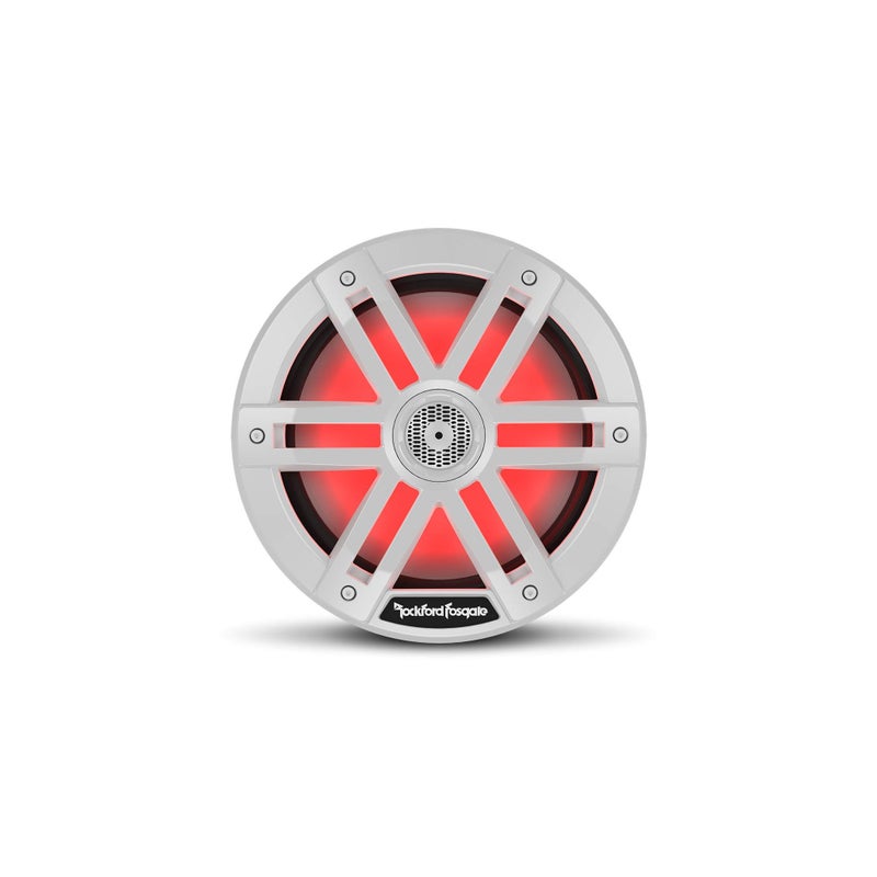 Rockford Fosgate M1-8 Color Optix 8” 2-Way Coaxial Multicolor LED Lighted Marine Speakers - White (Pair) - Image 2