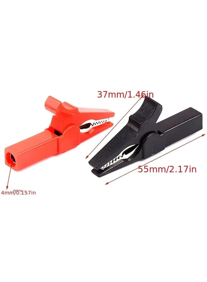 5Red5Black IIC SERIAL Insulated Safety Test Clips 4mm Banana Plug to Alligator Clip Adapters Durable Copper Material for Multimeter Probes - Image 4