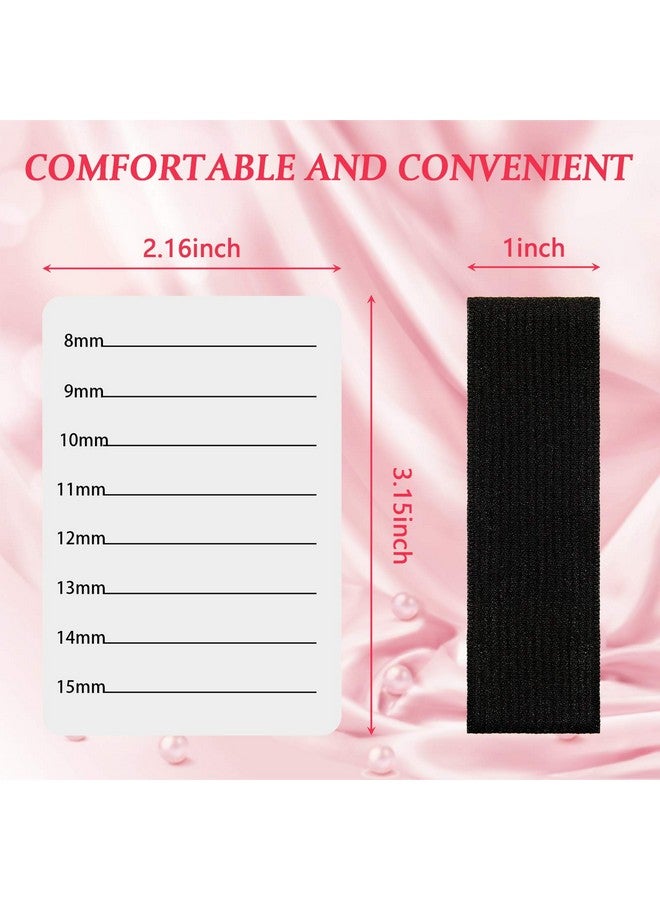 Patelai 4 Pieces Lash Holder Eyelash Extension Hand Pallet Tray Tools with Adjustable Wrist Strap Adjustable Lash Tray Strip Palette One Size Fits Most Eyelash Extension Holder (8-15 mm Pattern)
