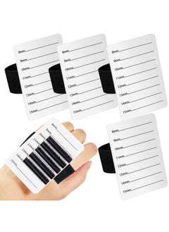 Patelai Patelai 4 Pieces Lash Holder Eyelash Extension Hand Pallet Tray Tools with Adjustable Wrist Strap Adjustable Lash Tray Strip Palette One Size Fits Most Eyelash Extension Holder (8-15 mm Pattern)  - Image 1