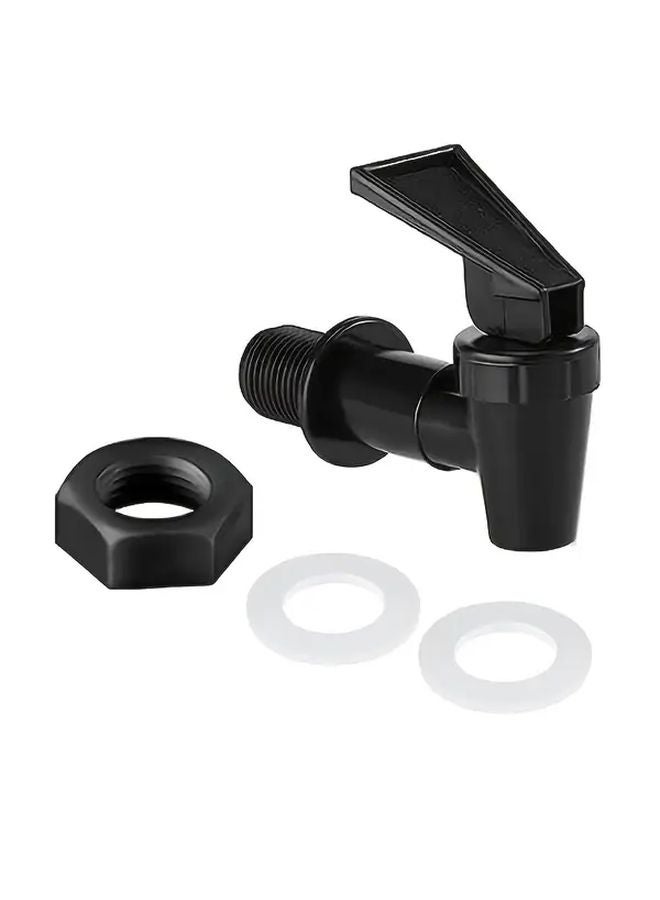 White Replacement Faucet For Water Dispenser With Two Washers And Nut - Image 2