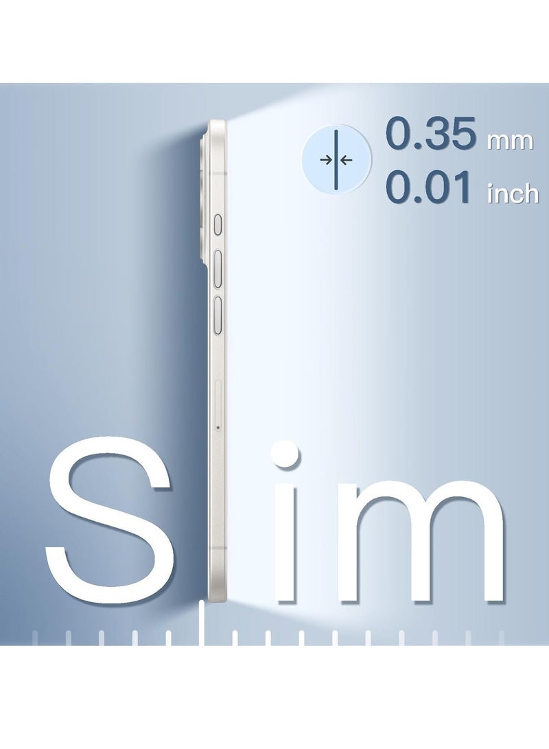 MUNTAQI Ultra Slim Case for iPhone 15 Pro 6.1-Inch – 0.35mm Thin, Camera Lens Cover Full Protection, Lightweight Matte Finish PP Hard Minimalist Case, Supports Wireless Charging (Frosted Clear) - Image 3