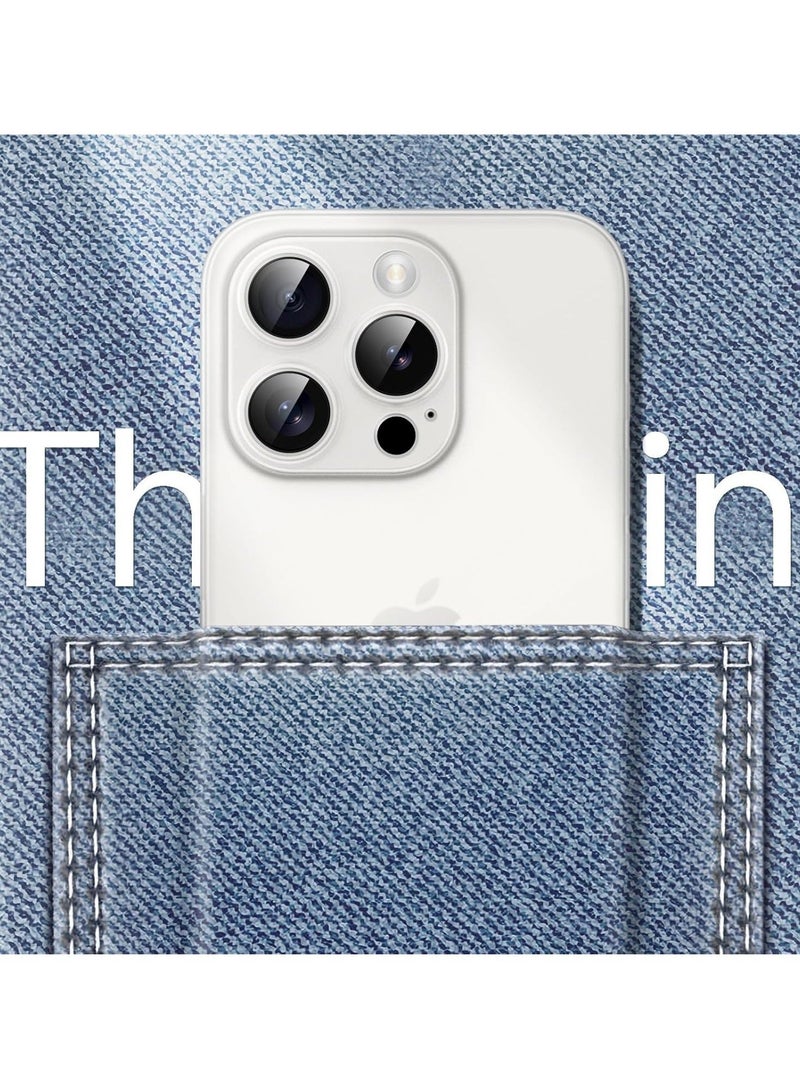 MUNTAQI Ultra Slim Case for iPhone 15 Pro 6.1-Inch – 0.35mm Thin, Camera Lens Cover Full Protection, Lightweight Matte Finish PP Hard Minimalist Case, Supports Wireless Charging (Frosted Clear) - Image 5