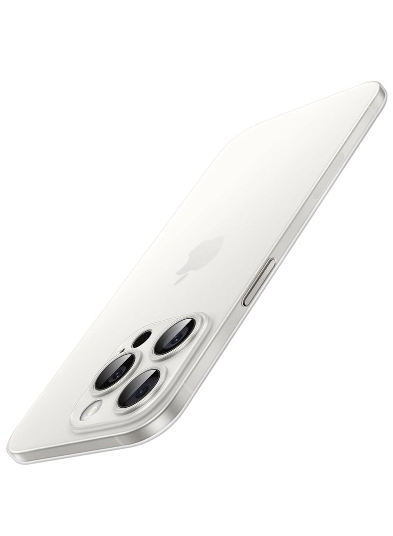 MUNTAQI Ultra Slim Case for iPhone 15 Pro 6.1-Inch – 0.35mm Thin, Camera Lens Cover Full Protection, Lightweight Matte Finish PP Hard Minimalist Case, Supports Wireless Charging (Frosted Clear) - Image 1