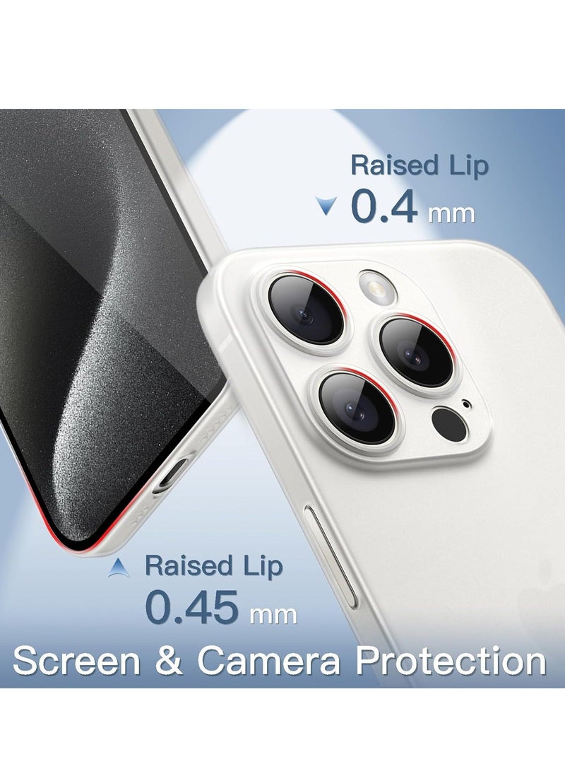 MUNTAQI Ultra Slim Case for iPhone 15 Pro 6.1-Inch – 0.35mm Thin, Camera Lens Cover Full Protection, Lightweight Matte Finish PP Hard Minimalist Case, Supports Wireless Charging (Frosted Clear) - Image 4