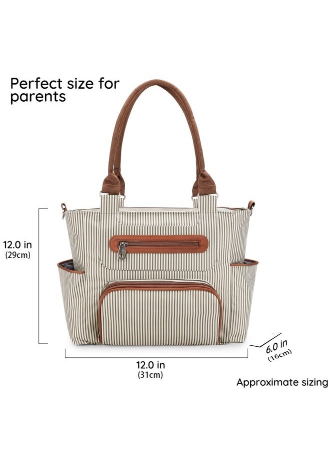 ABOUTBABY - Diaper Bag 6 pieces set nappy tote bag large capacity for baby mom dad Travel Bag Newborn Nappy Bag with Changing Pad - Image 1