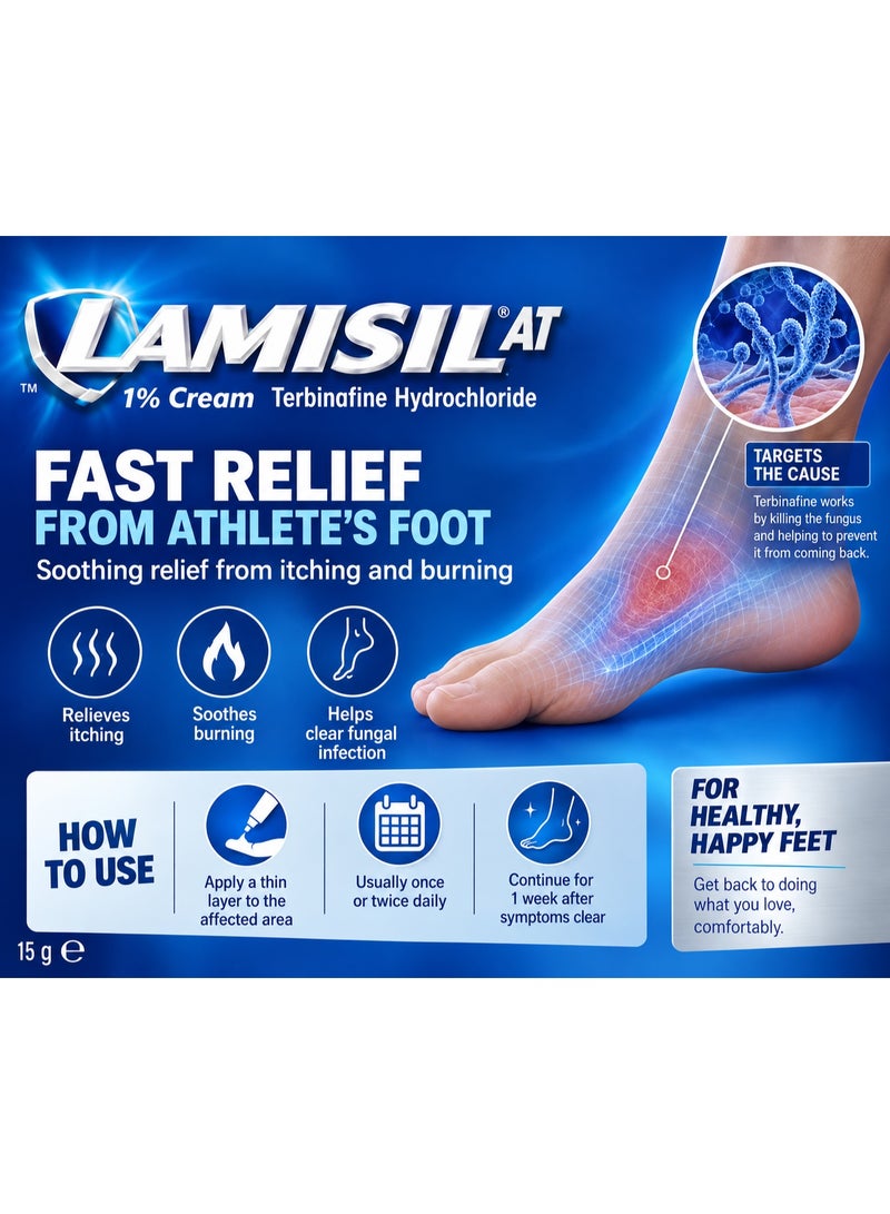 Lamisil 1% Antifungal Cream 15g - Image 2