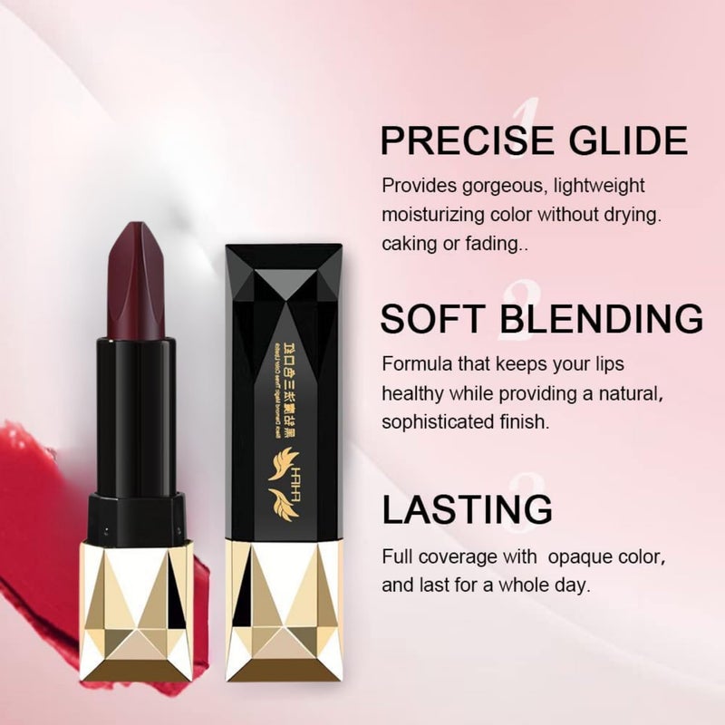 DOKMOE TriAngle 3 in 1 Lipstick 3 Different Magic Color Changing Lipstick 3 Unique Shades Lipstick for Women with Quick Apply Long Lasting Non Transfer Water and Smudge Proof Lipstick Lip Color - Image 5