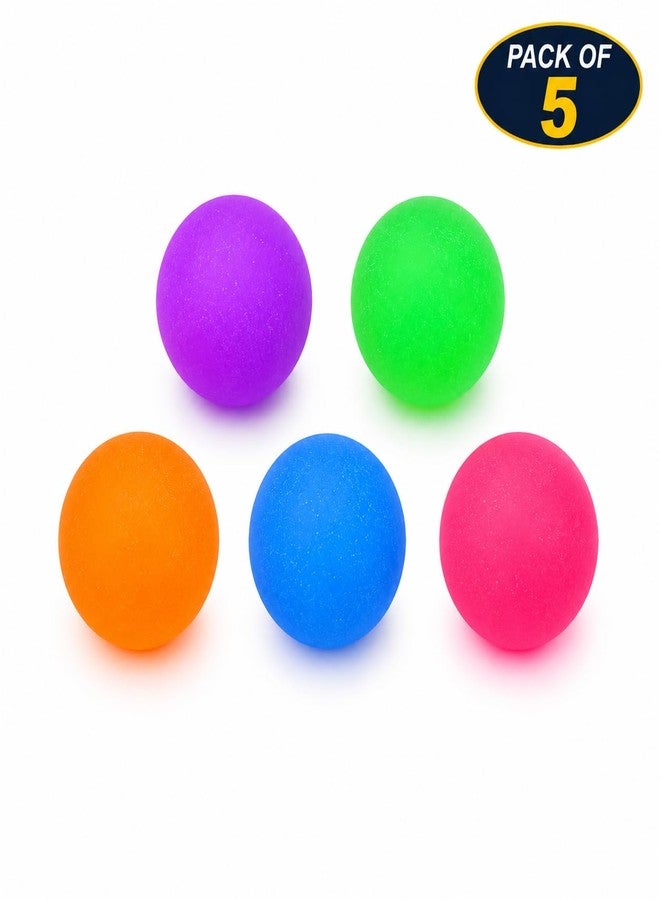 VTL Radium Bouncy Balls for Kids | Glow in The Dark High Bounce Rubber Balls | Neon Multicolor Small Bouncing Balls for Indoor & Outdoor Play | Return Gift Toys | Pack of 5 - Image 3
