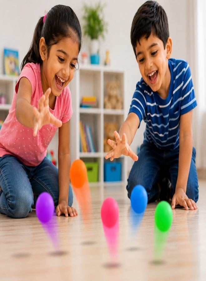 VTL Radium Bouncy Balls for Kids | Glow in The Dark High Bounce Rubber Balls | Neon Multicolor Small Bouncing Balls for Indoor & Outdoor Play | Return Gift Toys | Pack of 5 - Image 2