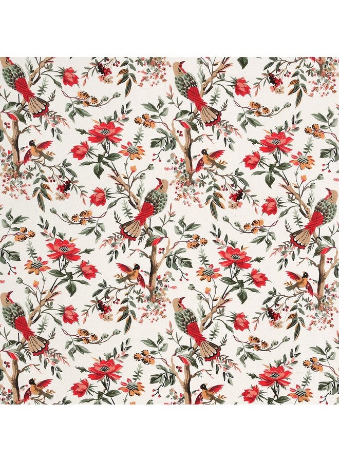 Amigos® 100% Cotton Curtains for Door Bedroom, Living Room, Home Décor Fashion Printed Set of 2 Curtains with Stainless Steel Rings (Red Bird, Door-7feet) - Image 5