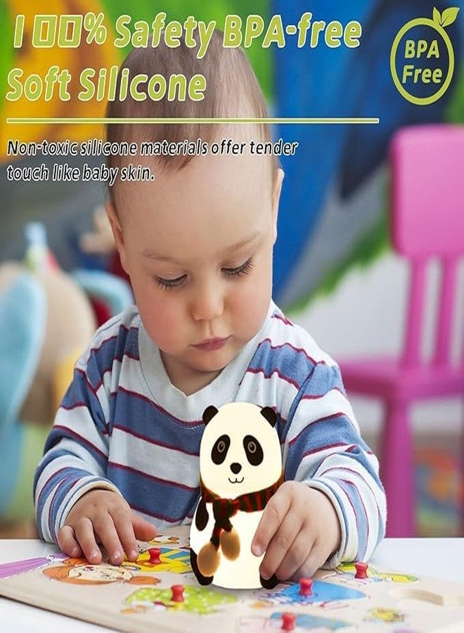 Kresal Cute Panda Night Light, Cute Night Light Gift for Kids, Cute Animal Lamps USB Rechargeable 7-Color Changing Lamp, Kawaii Room Decor Cute Gifts Stuff for Boys Girls Baby Children - Image 4