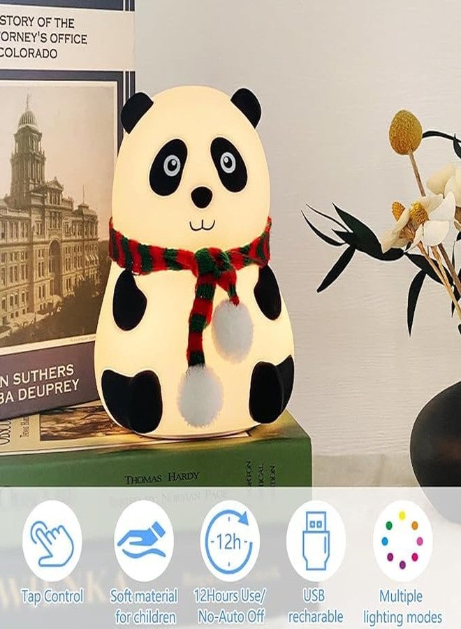 Kresal Cute Panda Night Light, Cute Night Light Gift for Kids, Cute Animal Lamps USB Rechargeable 7-Color Changing Lamp, Kawaii Room Decor Cute Gifts Stuff for Boys Girls Baby Children - Image 2