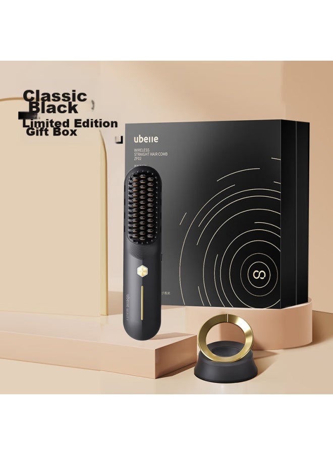 Ubelle Wireless Straightening Brush With 2 Billion Negative Ions, Hair-friendly, Portable, Dual-use For Straightening And Curling, Egg Roll Brush, Straightening Iron, Gift For Women's Day, Qixi Festival, Valentine's Day - Image 4
