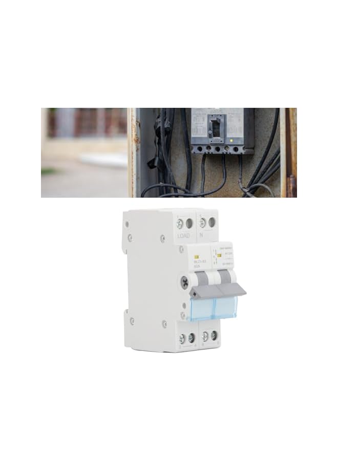 PROMASS promass 230VAC 63A Dual Power Manual Transfer Switch, Side Interlock, Overload and Short Circuit, Silver Contacts, Automatic Transfer Switch for RV, Home, Generator  - Image 4