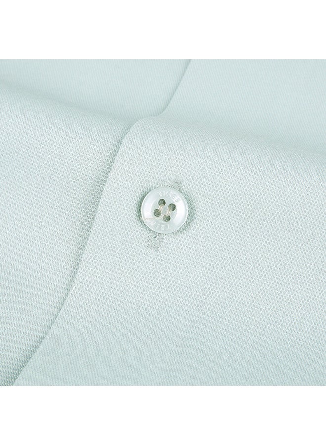 Tries Men's Long Sleeve Modal Silk Business Solid Color Embroidered Professional White Shirt Oriental Minimalist Luxury Style - Image 4