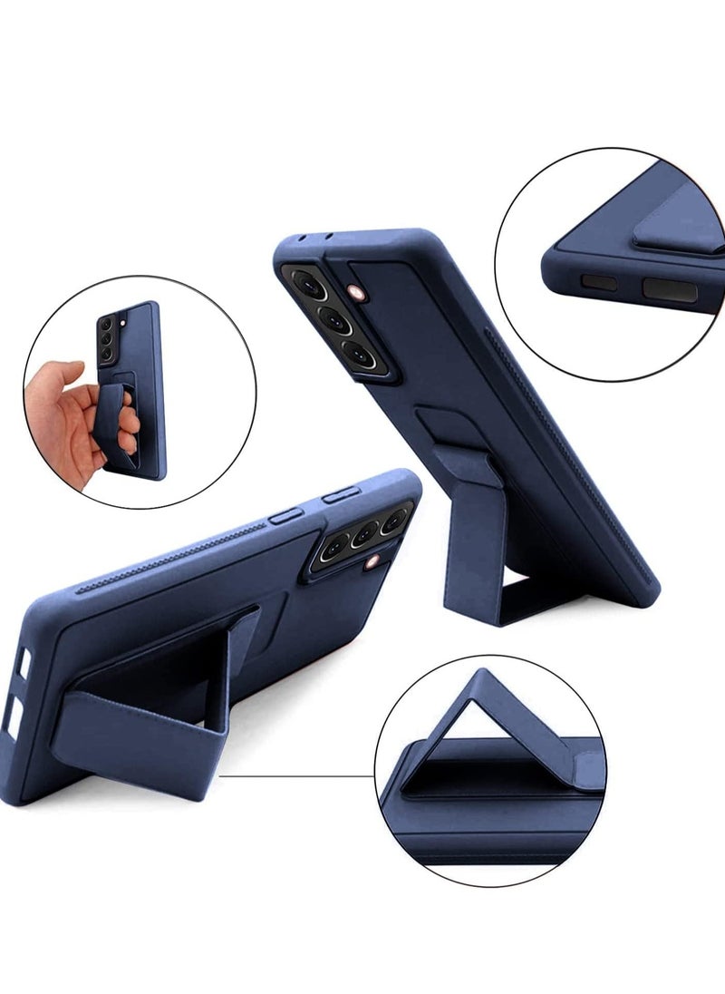 Generic Samsung Galaxy S25 Plus Case with Kickstand & Magnetic Car Holder Vertical Horizontal Premium Silicone Hand Strap & Multi Holder Grip for Phone  - Image 2