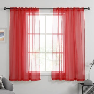 HUTO Christmas Red Sheer Curtains 54 inches Long for Bedroom Top Rod Pocket Sheer Window Panels Curtains for Nursery Living Room 52 by 54 Inch Length Set of 2 - pzsku/ZF8C5134FD9F979C6CA41Z/45/1749650302/94106fe6-dcd1-4706-9c45-1f7f5d81db72