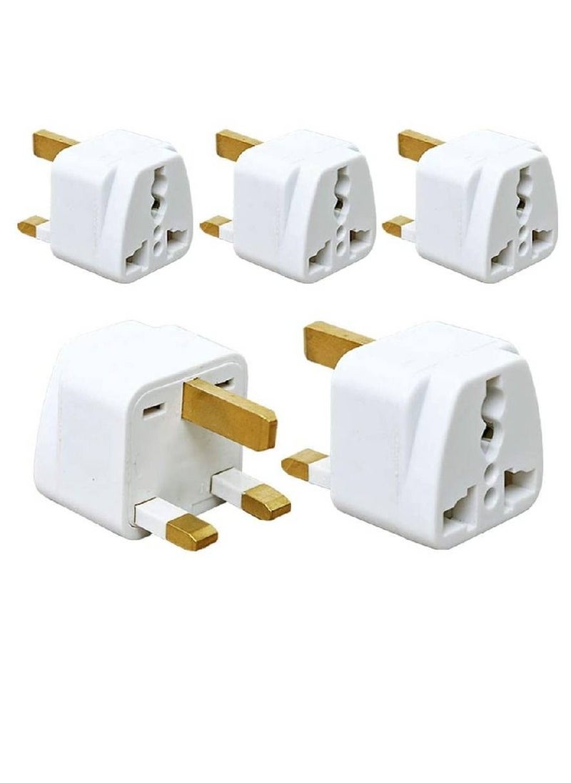 Generic - Pack Of 5 USA America/ Canada/ EU Europe European/ AU to UAE and UK Plug Converter 3-Pin Travel Adaptor and Converter - Image 1