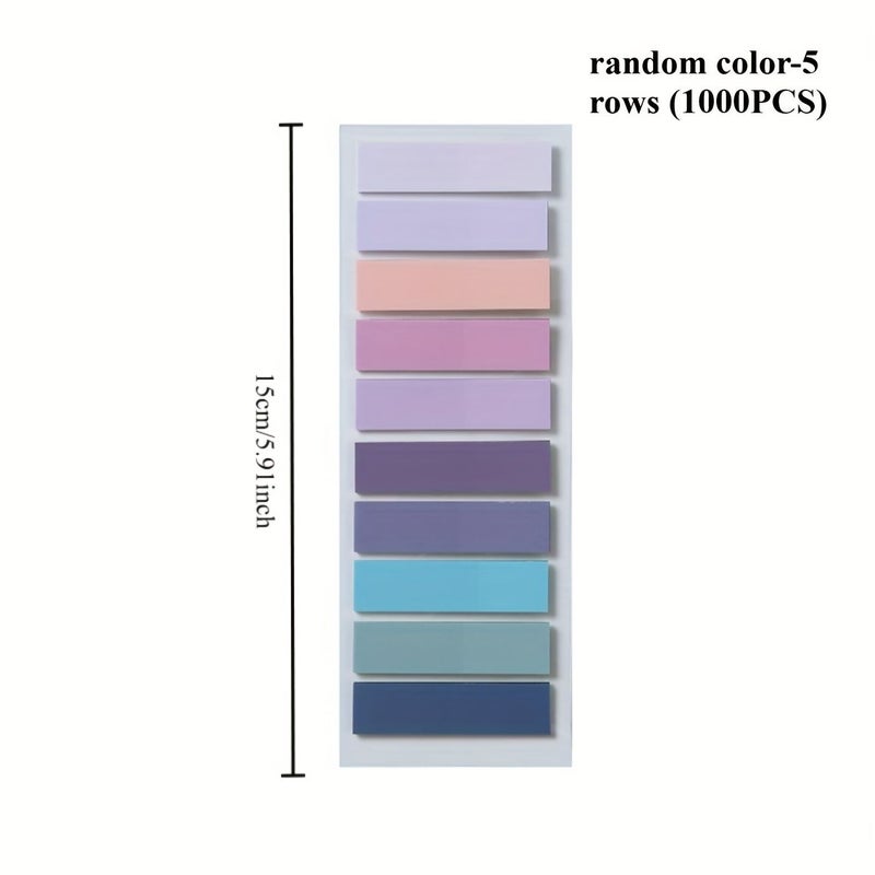 5 Rows 1000pcs Love Themed Translucent Morandi Sticky Notes For Students Index Stickers With Question Marks And Adorable Classification Stickers - Image 3