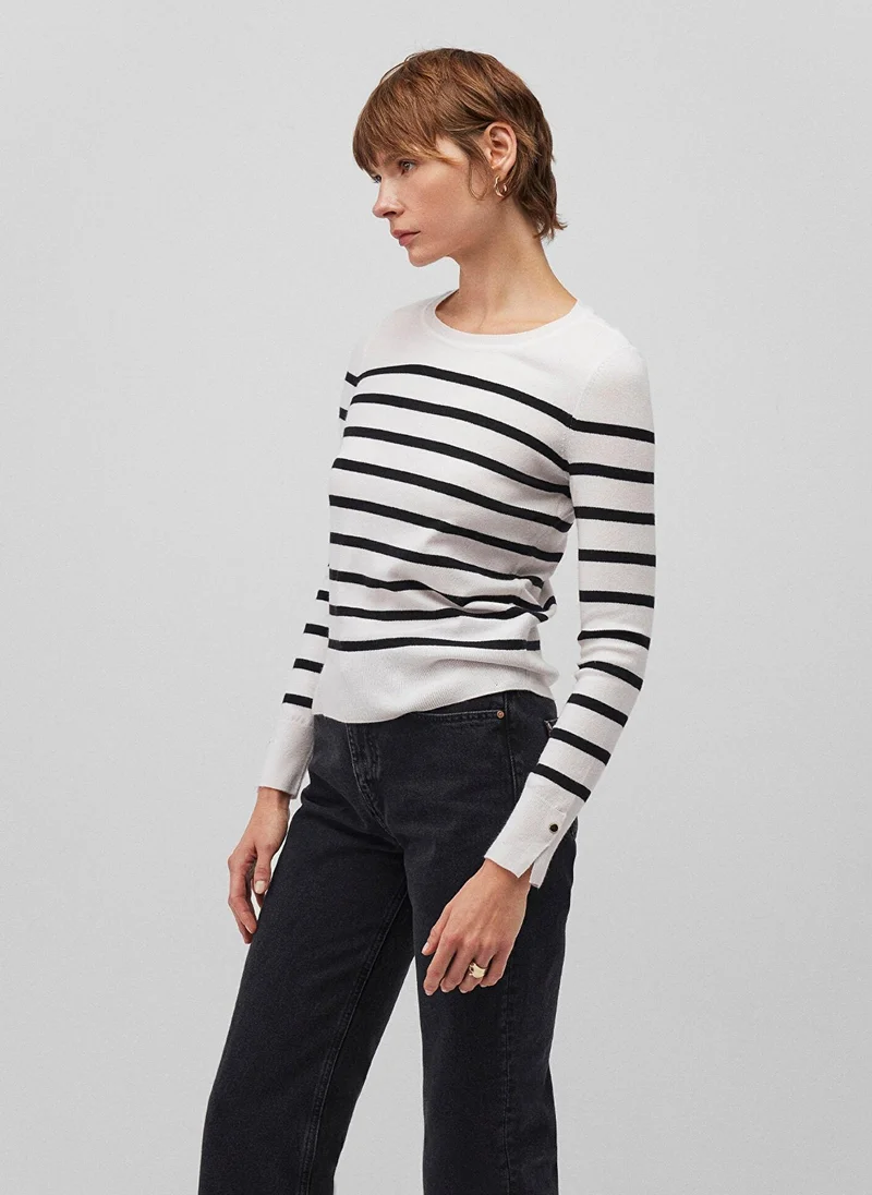 MAVI WOMEN BASIC SWEATER Black Stripe