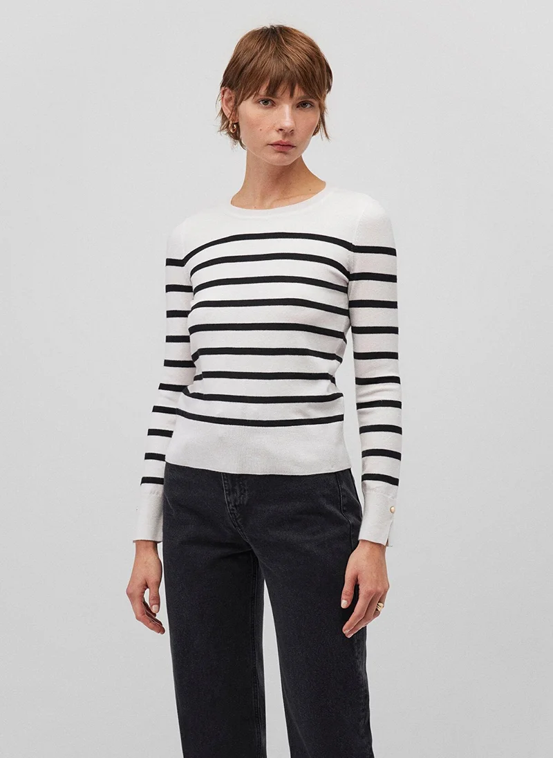 MAVI WOMEN BASIC SWEATER Black Stripe