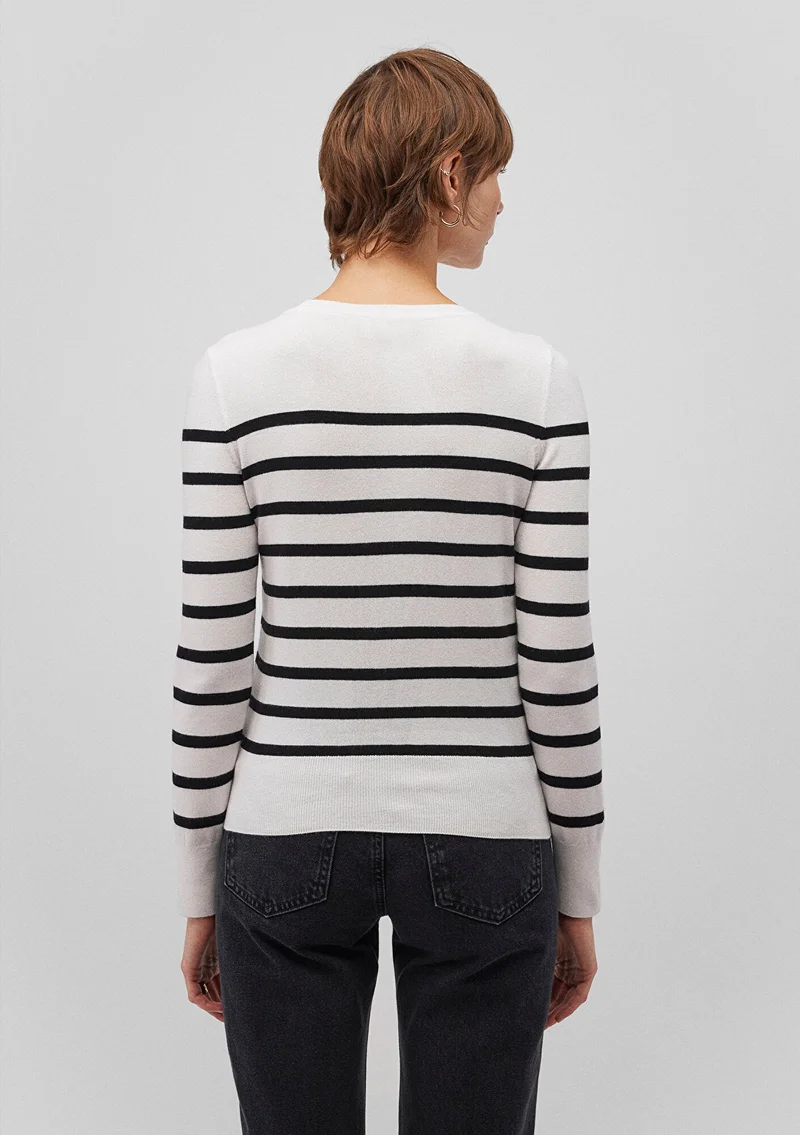 MAVI Black Striped Crewneck Sweater