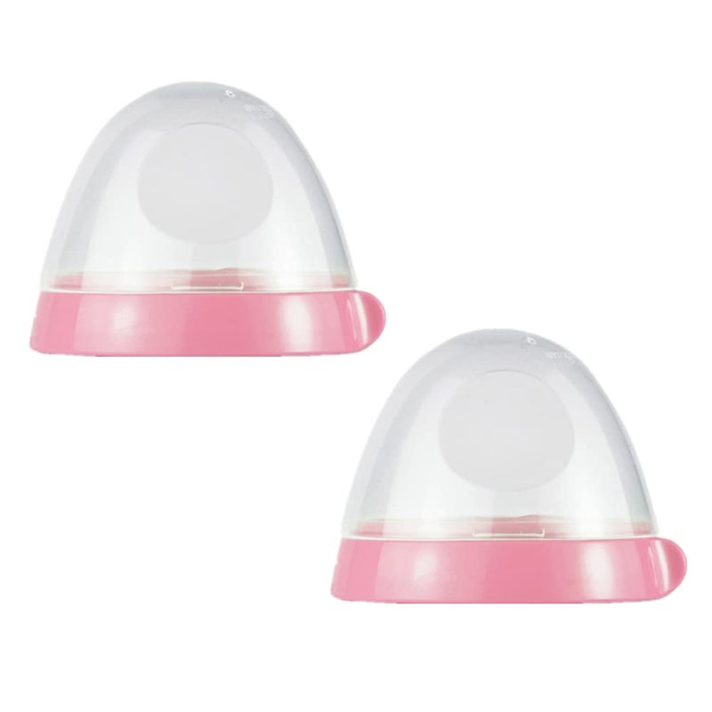 Baby Bottle Caps and Collars Rings Compatible for Comotomo Feeding Bottles2 CountPink