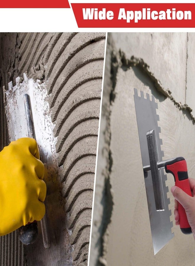 مجموعة أدوات بلاط LEONTOOL المكونة من 3 قطع من الفولاذ المقاوم للصدأ ذات الشق المربع (حجم الشق: 5/32 بوصة و5/16 بوصة و1/2 بوصة) مجموعة أدوات يدوية للبناء لتركيب الأسمنت والخرسانة والبلاط والأرضيات - Image 4