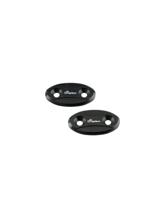 LighTech Mirror Block-Off Plates, for BMW S1000RR (2009–2018), Yamaha R1 (2009–2014) – Black