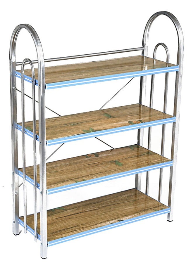 DubaiGallery رف أحذية حديدي 4 طبقات بسيط تجميع منزلي رف أحذية حديدي حديث للتخزين - Image 2