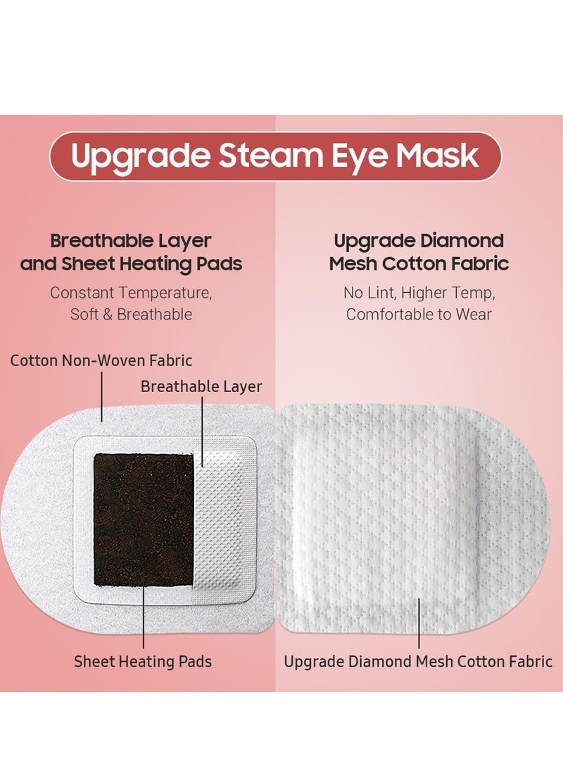 BeHoomi 20 Packs Steam Eye Mask, Heated Eye Mask Warm Compress for Eyes, Disposable Self Heating Eye Mask for Sleep, Spa, Travel Essentials & Relaxation Gifts for Women, Stocking Stuffers (Rose)  - Image 3
