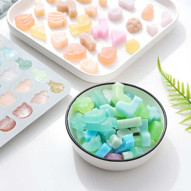 Alpaca-shaped Silicone Candy Mold and Chocolate Baking Mold Set, 2pcs Blue and Pink, Food-grade Flexible Silicone for Homemade Gummies and DIY Candy Making - Image 4