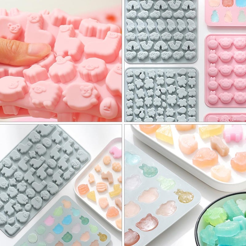 Alpaca-shaped Silicone Candy Mold and Chocolate Baking Mold Set, 2pcs Blue and Pink, Food-grade Flexible Silicone for Homemade Gummies and DIY Candy Making - Image 5