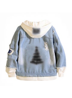 KUYING New Dragon Ball Casual Loose Cartoon Hooded Denim Jacket  - Image 1