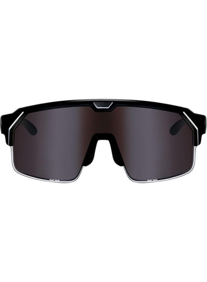 تشاميلو Music Shield Smart Audio Sunglasses – Matte Black Frame, Smoke Lenses | Open-Ear Bluetooth Glasses for Men & Women with Electronic Tint Control, Sweat Proof, Sports Eyewear, 100% UV Protection - Image 4