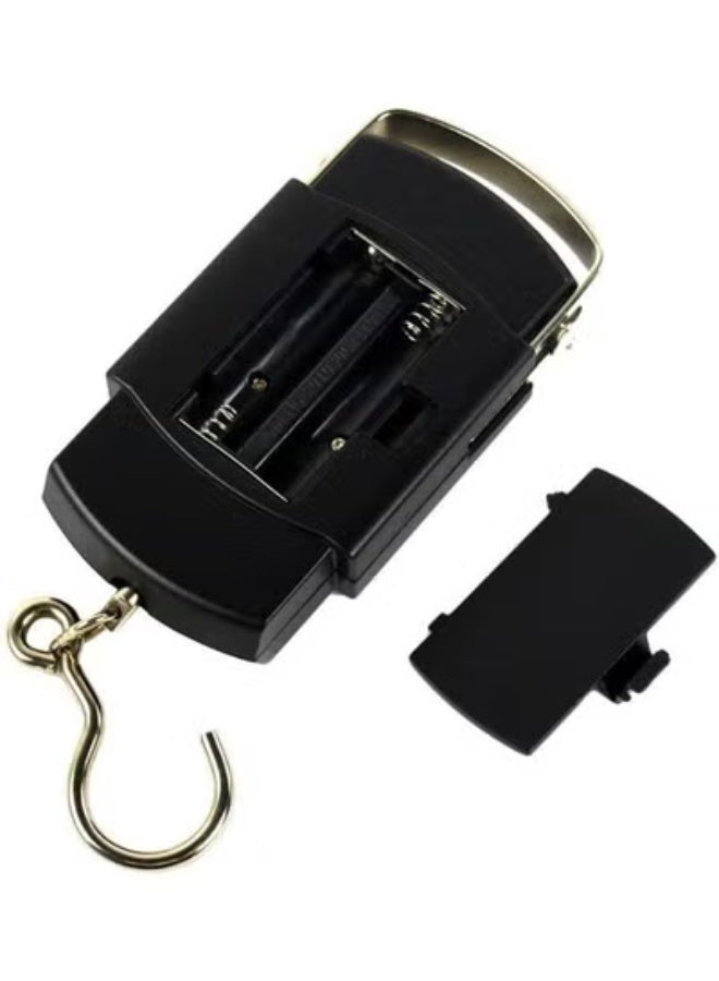 Portable Luggage Scale Electronic Digital Scale Weighs Hanging Suitcase Up to 50kg, Black, 50kg - Image 5