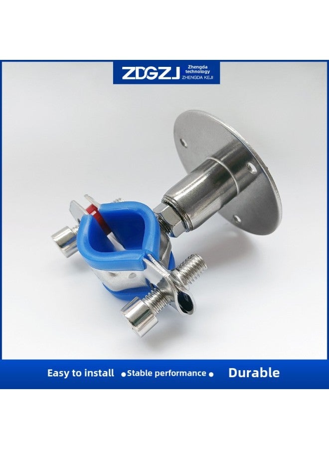Pipe Clamp With Skin Rubber Pad Telescopic Fixing Bracket Pipe Clamp 304 Stainless Steel Short Screw Rod Adjustable Pipe Bracket-Specifications And Models:Φ102-108 Height 30-50mm  - Image 3