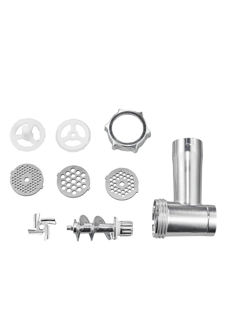 AFRA - AFRA Meat Grinder, 1200w, 3 Cutting Discs, Aluminum Construction, Stainless Steel Cross Knife, food storage pusher, kibbeh & sausage attachment AF-1200MGWT, 2 Year Warranty - Image 1