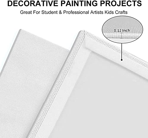 Artkey Canvases for Painting 8x10 Inch 30Pack 10 oz Primed 100 Cotton White Blank Flat Canvas Boards Art Paint Canvas Panels for Acrylic Oil Watercolor Tempera Paints - Image 3