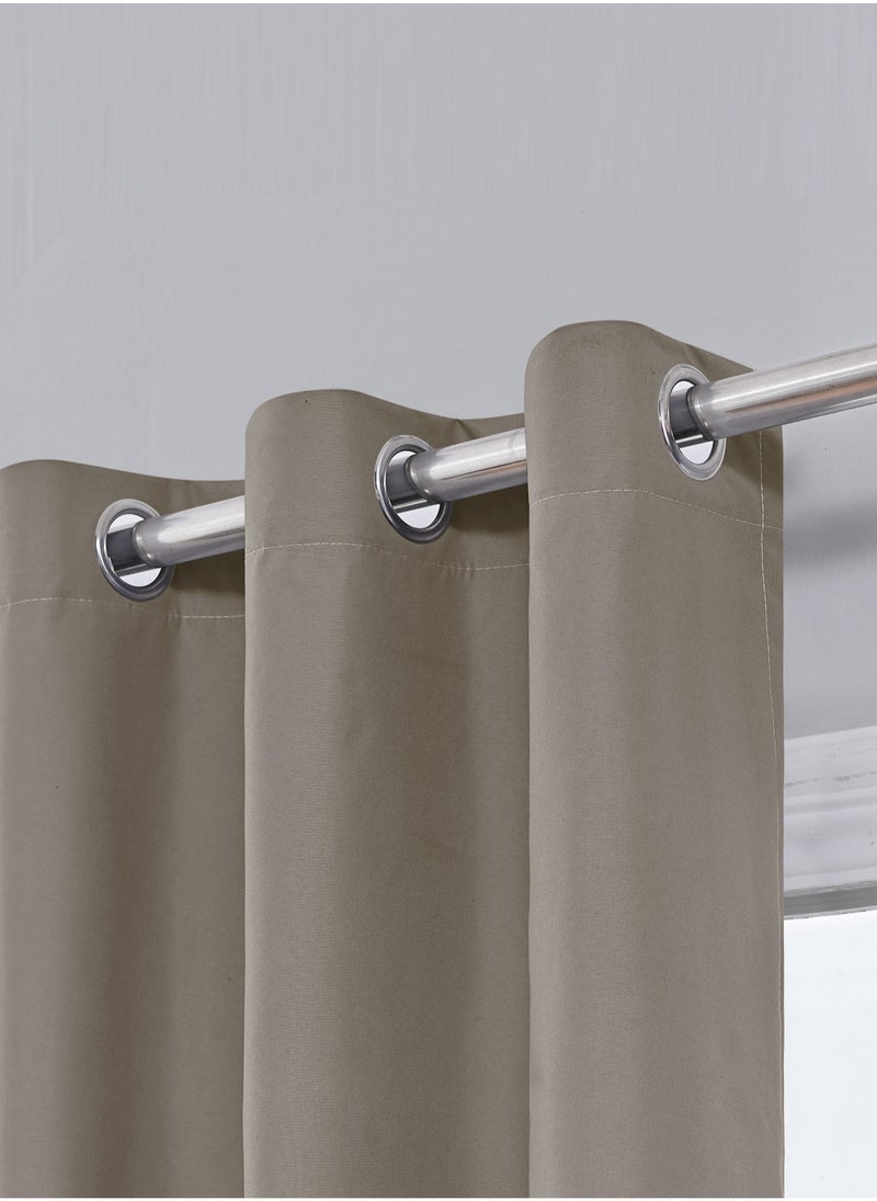 DUNISO 2 Panels Blackout Curtains for Bedroom, Thermal Insulated Room Darkening Curtains, Grommet Light Blocking Blackout Drapes for Living Room (Camel,132*241cm)  - Image 4