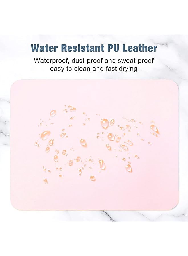 إيروريكس وسادة ماوس نحيفة مقاس 8 بوصة × 11 بوصة لملحقات الكمبيوتر المحمول، وسادة ماوس من الجلد الصناعي المقاوم للماء مع قاعدة مضادة للانزلاق، وسادة ماوس مستطيلة للمنزل والمكتب والمدرسة، وردي - Image 5